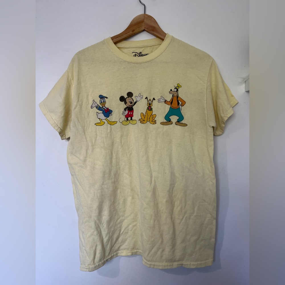PASTEL YELLOW DISNEY CHARACTER OVERSIZED TEE - Picture 1 of 3